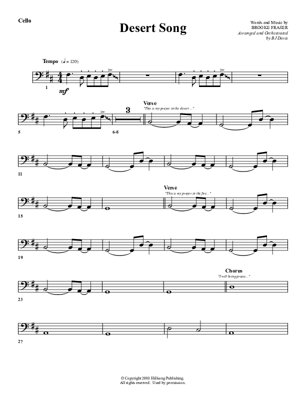 Desert Song Cello (G3 Worship)
