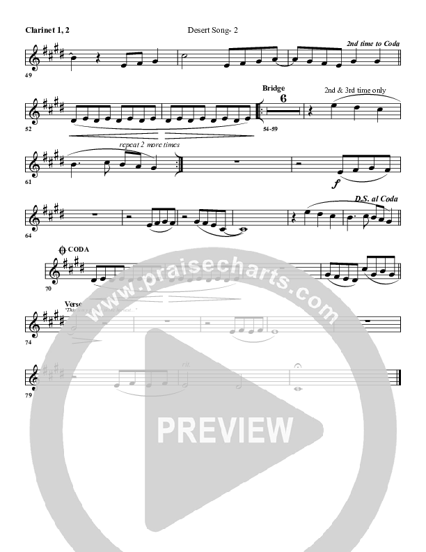 Desert Song Clarinet 1/2 (G3 Worship)
