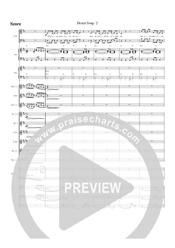 Desert Song Conductor's Score (G3 Worship)