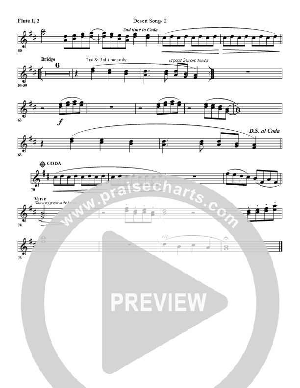 Desert Song Flute 1/2 (G3 Worship)