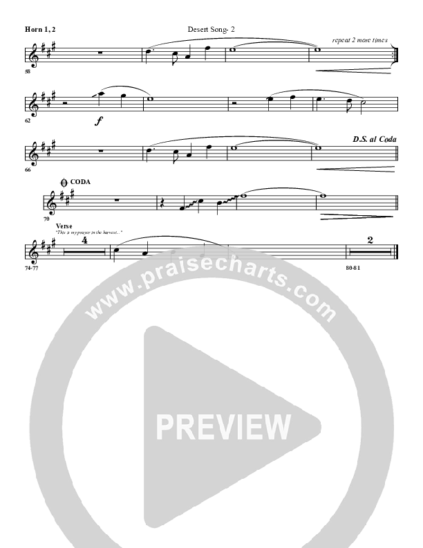 Desert Song French Horn 1/2 (G3 Worship)