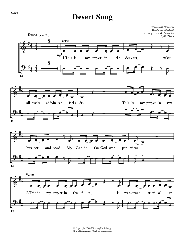 Desert Song Lead Sheet (G3 Worship)