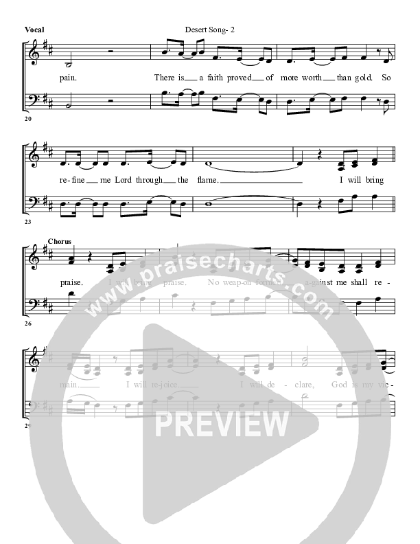 Desert Song Lead Sheet (G3 Worship)