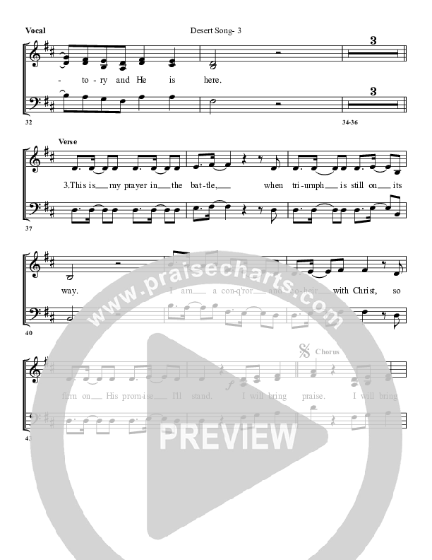 Desert Song Lead Sheet (G3 Worship)