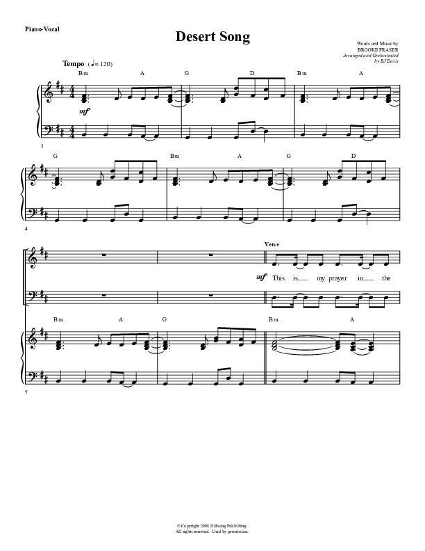 Desert Song Lead & Piano (G3 Worship)