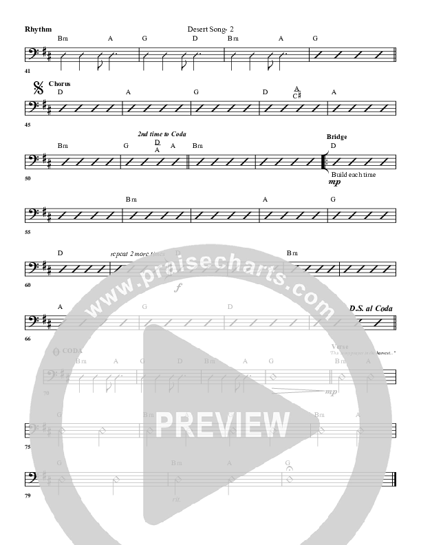 Desert Song Rhythm Chart (G3 Worship)