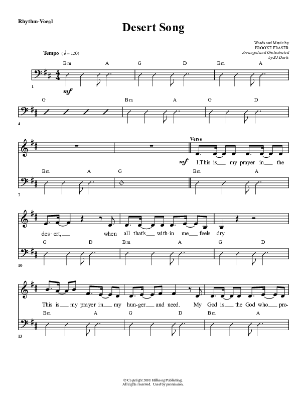 Desert Song Rhythm/Vocal (G3 Worship)
