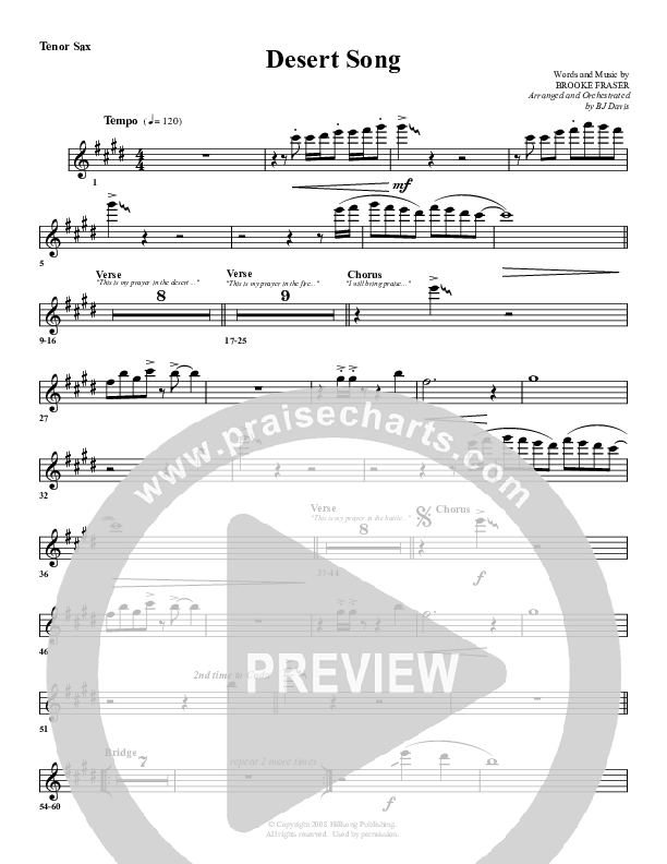 Desert Song Tenor Sax 2 (G3 Worship)