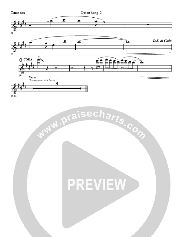 Desert Song Tenor Sax 2 (G3 Worship)