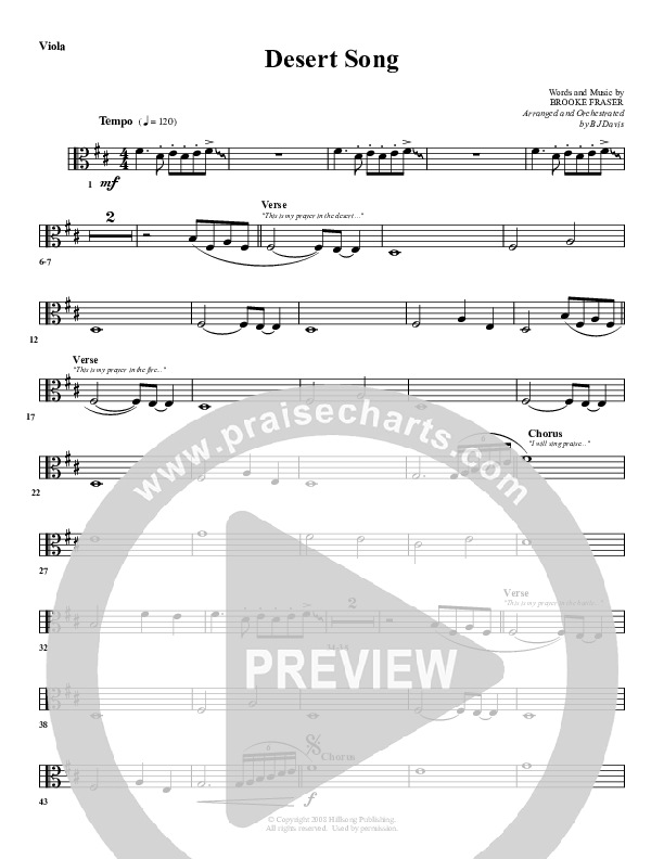 Desert Song Viola (G3 Worship)