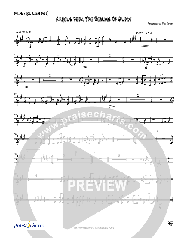 Angels From The Realms Of Glory (Instrumental) Bari Sax (Tom Payne)