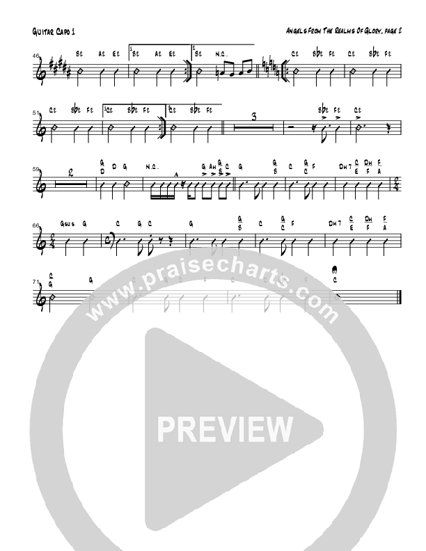 Angels From The Realms Of Glory (Instrumental) Guitar (Tom Payne)