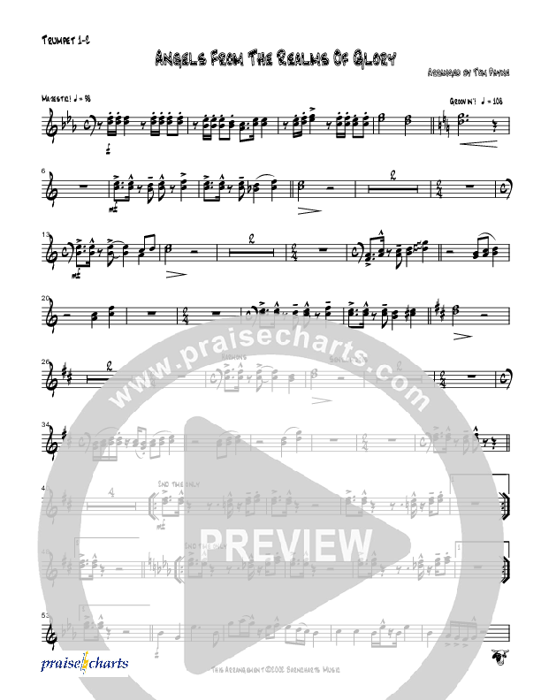 Angels From The Realms Of Glory (Instrumental) Trumpet 1,2 (Tom Payne)