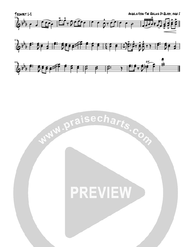 Angels From The Realms Of Glory (Instrumental) Trumpet 1,2 (Tom Payne)