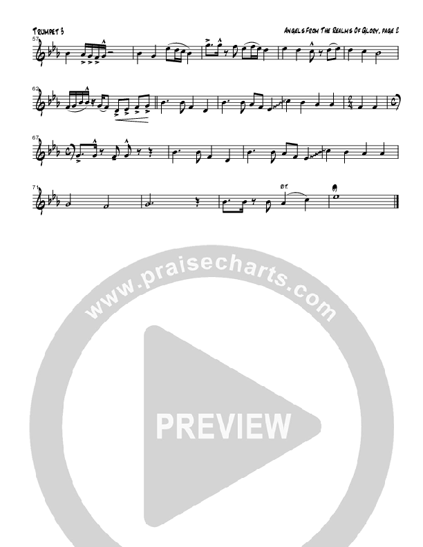 Angels From The Realms Of Glory (Instrumental) Trumpet 3 (Tom Payne)