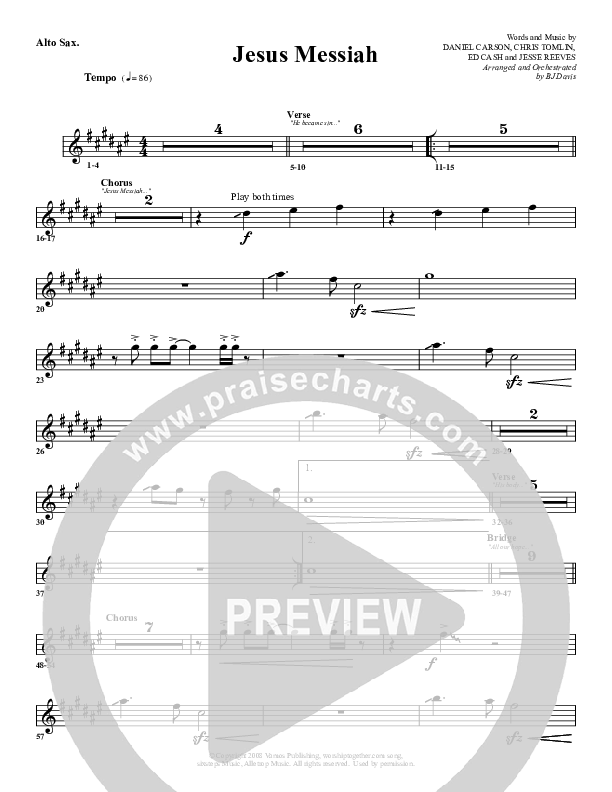 Jesus Messiah Alto Sax (G3 Worship)
