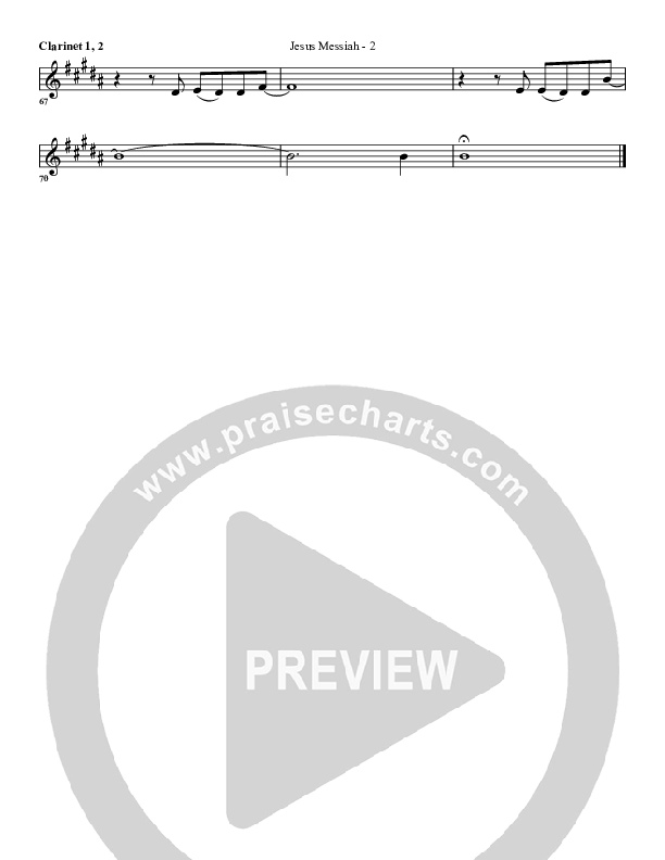 Jesus Messiah Clarinet 1/2 (G3 Worship)