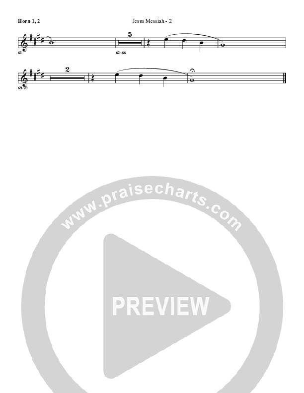 Jesus Messiah French Horn 1/2 (G3 Worship)