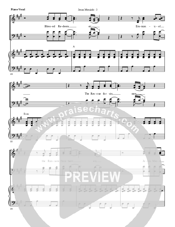 Jesus Messiah Piano/Vocal & Lead (G3 Worship)