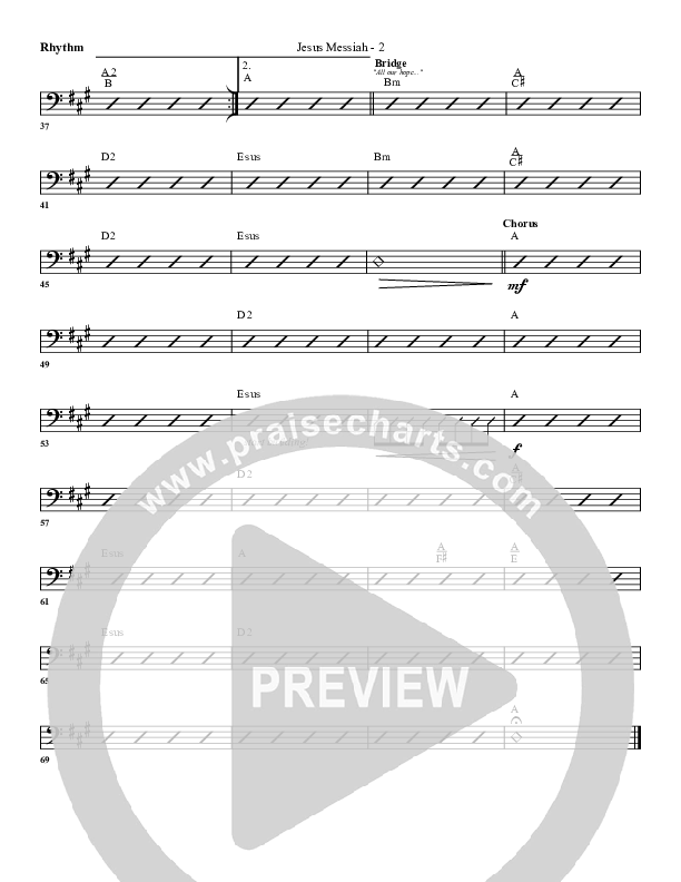 Jesus Messiah Rhythm Chart (G3 Worship)