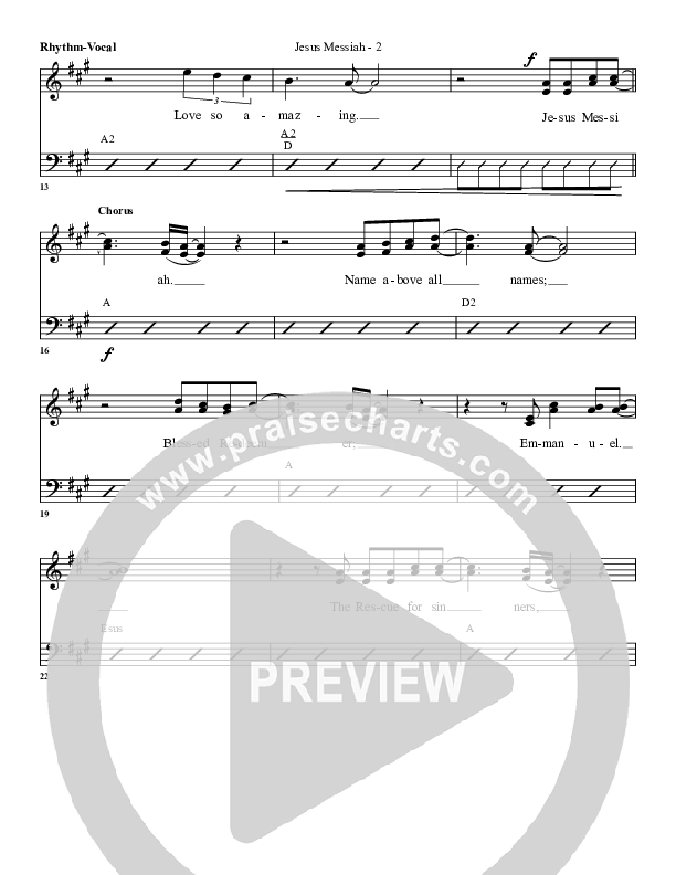 Jesus Messiah Rhythm/Vocal (G3 Worship)