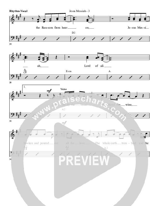 Jesus Messiah Rhythm/Vocal (G3 Worship)