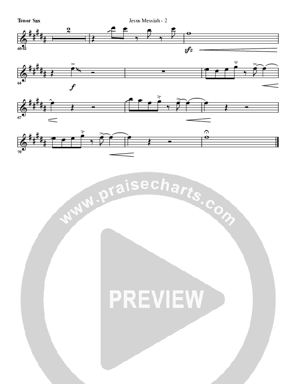 Jesus Messiah Tenor Sax 2 (G3 Worship)