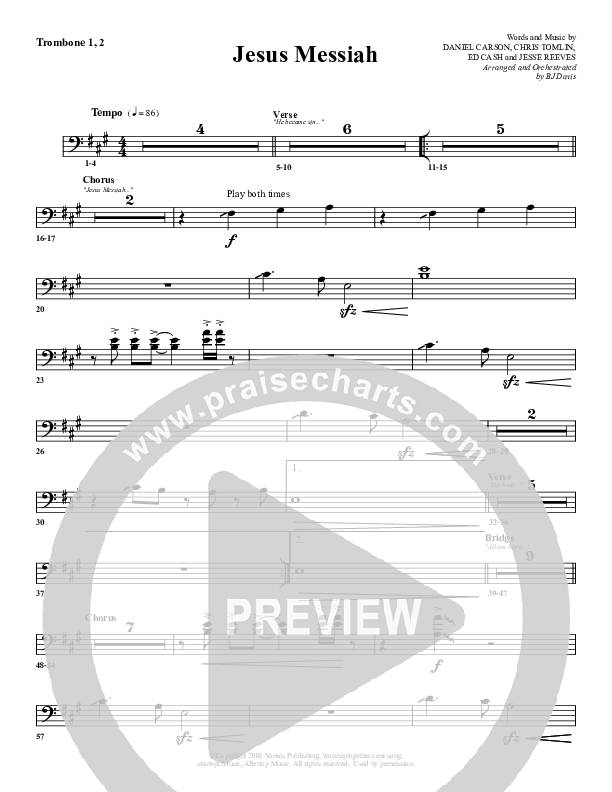 Jesus Messiah Trombone 1/2 (G3 Worship)