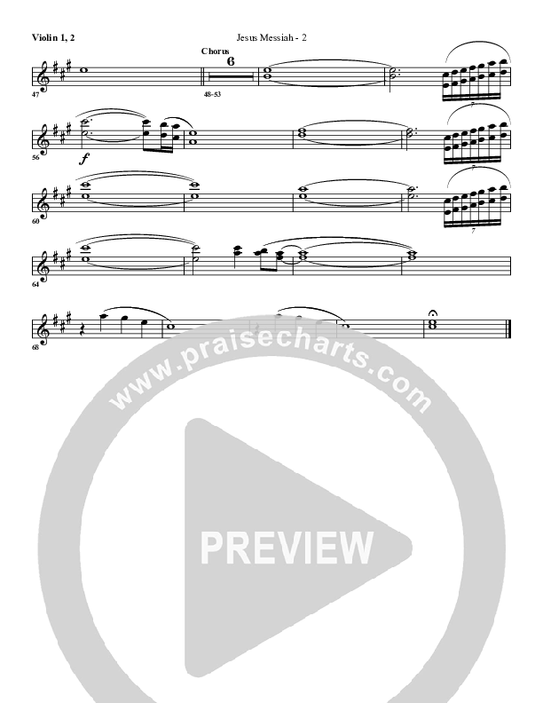 Jesus Messiah Violin 1/2 (G3 Worship)