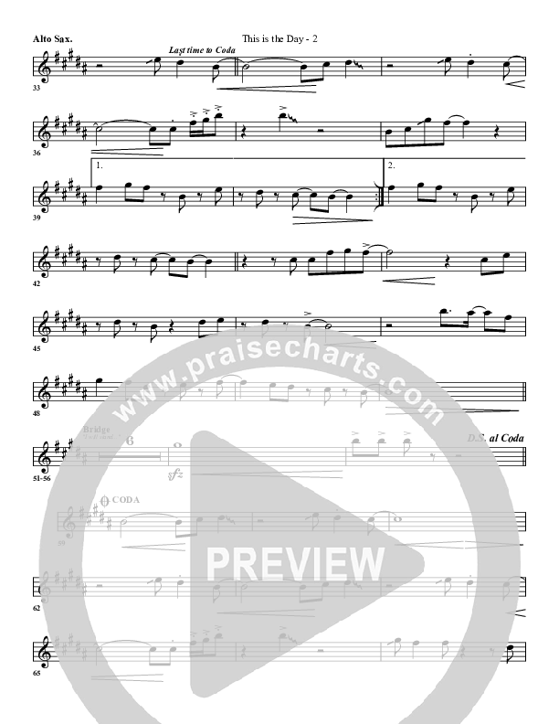 Today Is The Day Alto Sax (G3 Worship)