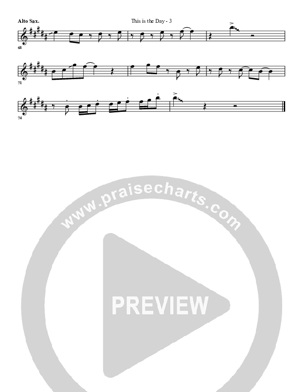 Today Is The Day Alto Sax (G3 Worship)