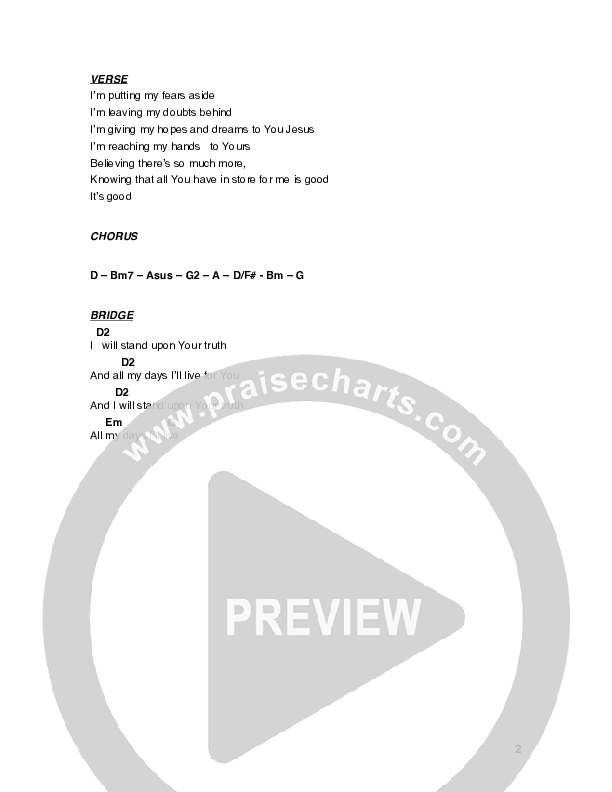 Today Is The Day Chord Chart (G3 Worship)