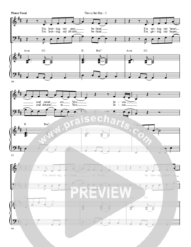 Today Is The Day Piano/Vocal & Lead (G3 Worship)