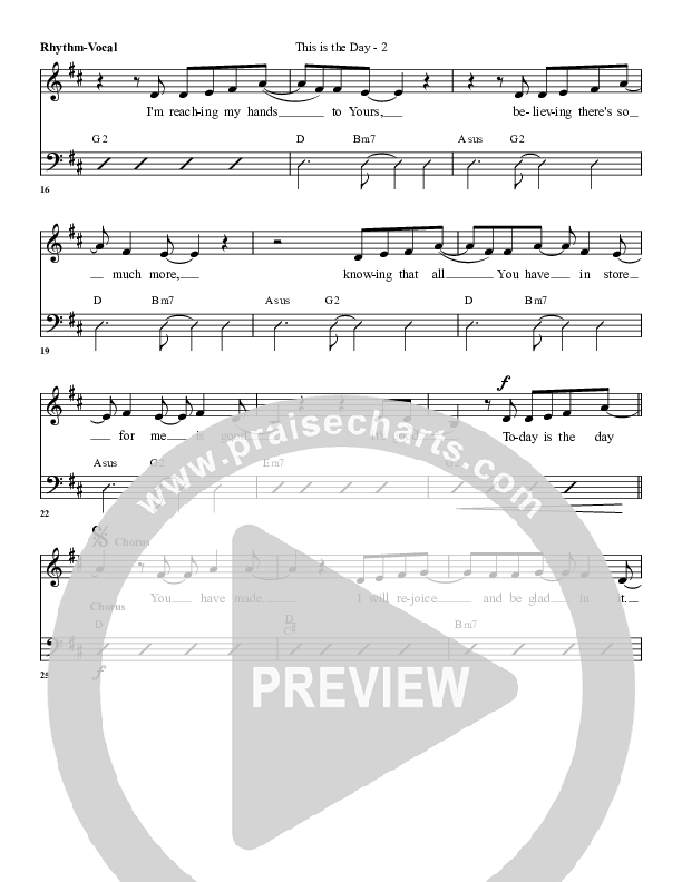 Today Is The Day Rhythm/Vocal (G3 Worship)