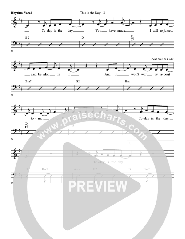 Today Is The Day Rhythm/Vocal (G3 Worship)