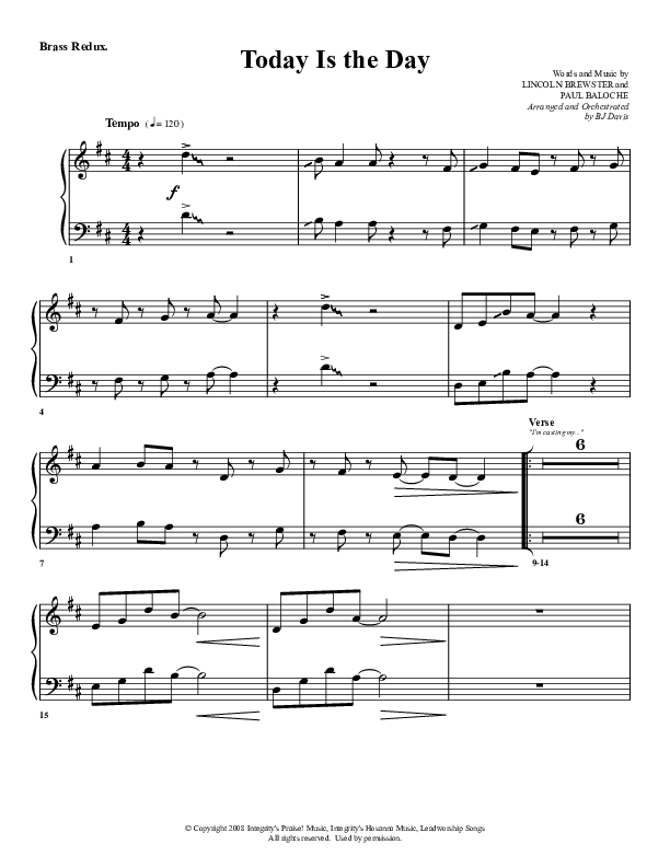 Today Is The Day Synth Brass (G3 Worship)