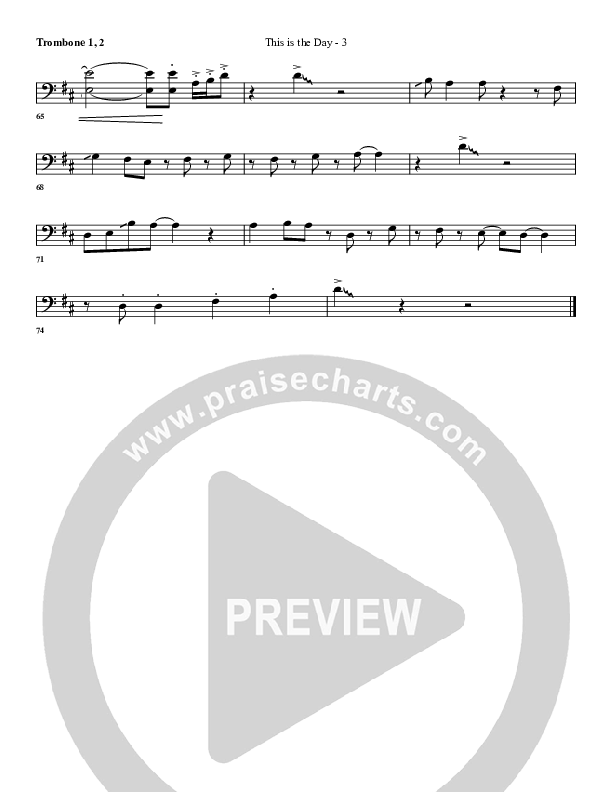 Today Is The Day Trombone 1/2 (G3 Worship)