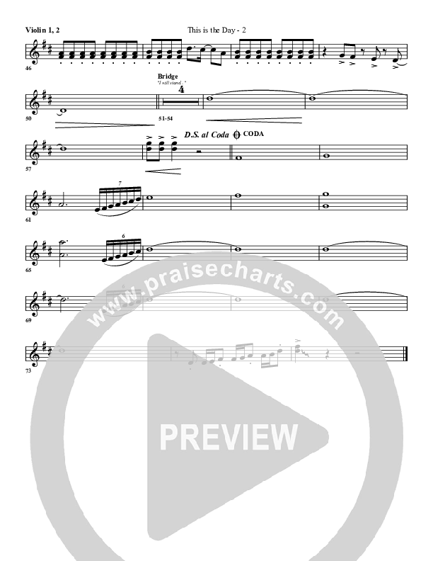 Today Is The Day Violin 1/2 (G3 Worship)