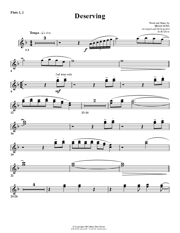 Deserving Flute 1/2 (G3 Worship)