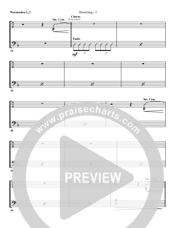 Deserving Percussion 1/2 (G3 Worship)