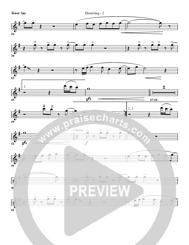 Deserving Tenor Sax 2 (G3 Worship)