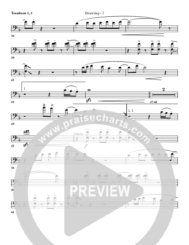 Deserving Trombone 1/2 (G3 Worship)