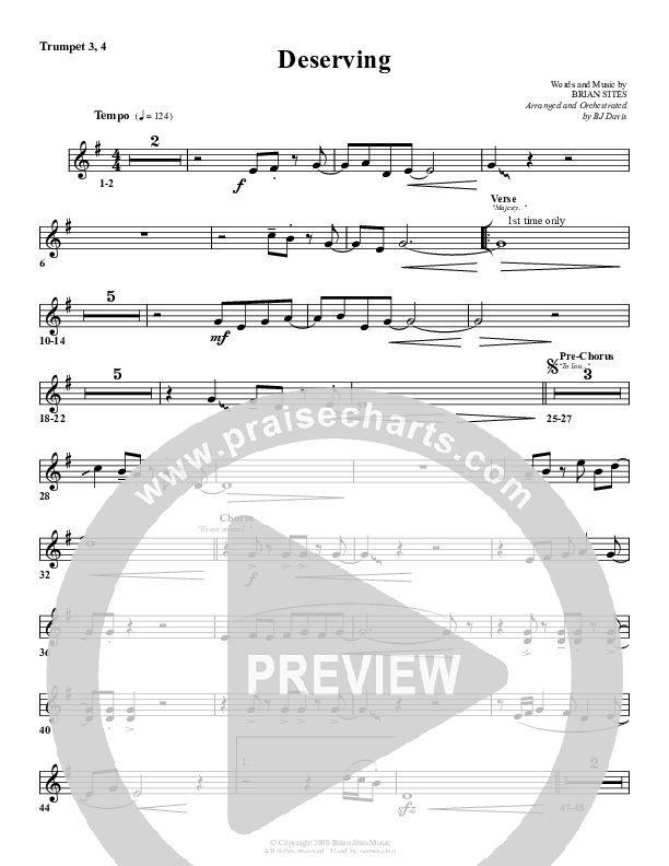 Deserving Trumpet 3/4 (G3 Worship)