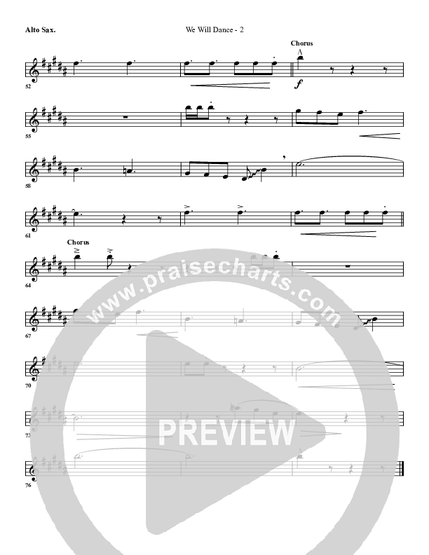 We Will Dance Alto Sax (G3 Worship)