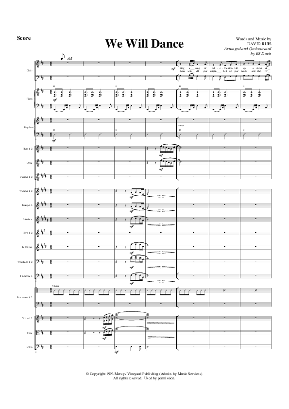 We Will Dance Conductor's Score (G3 Worship)