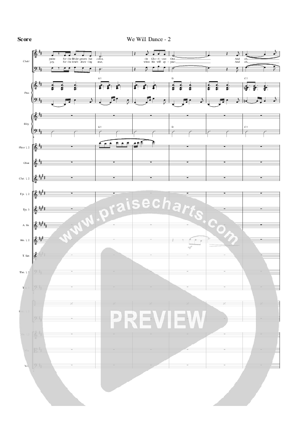 We Will Dance Conductor's Score (G3 Worship)