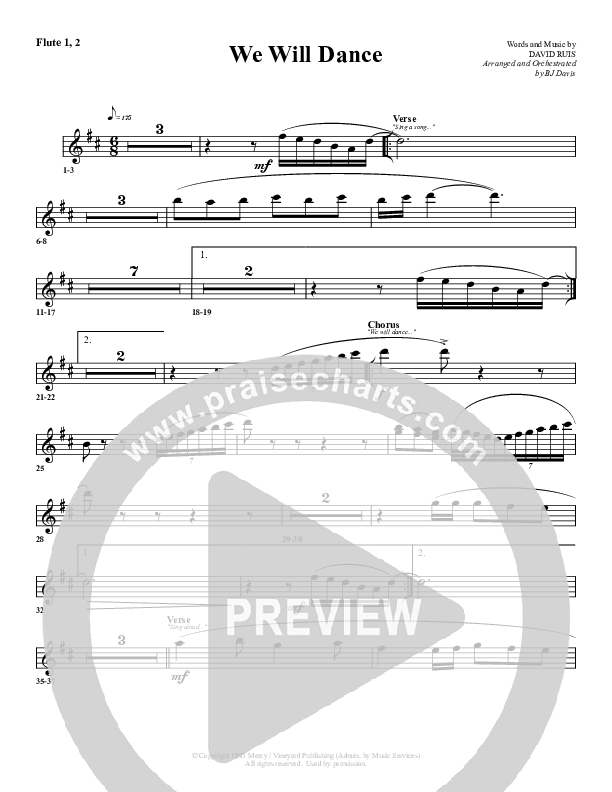 We Will Dance Flute 1/2 (G3 Worship)