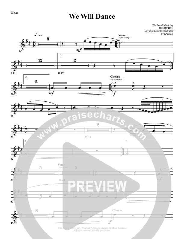 We Will Dance Oboe (G3 Worship)