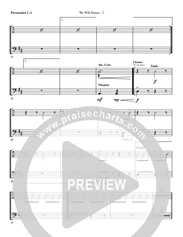 We Will Dance Percussion 1/2 (G3 Worship)