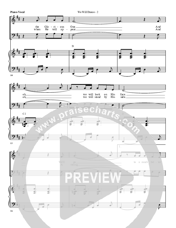 We Will Dance Lead & Piano (G3 Worship)